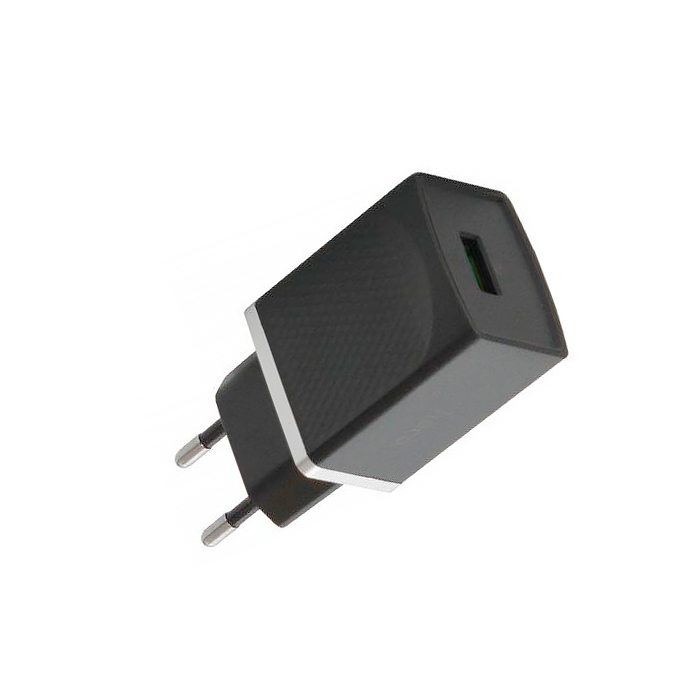 Блок питания сетевой 1 USB HOCO, C42A, Vast, 2400mA, пластик, QC3.0, чёрный (C42A BLK)