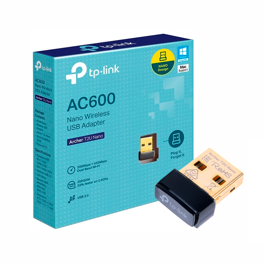 WiFi USB адаптер TP-Link Archer T2U Nano / AC600