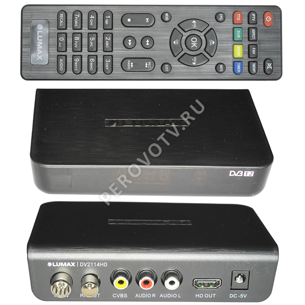 Ресивер LUMAX DV-2114 HD (DVB-T2, DVB-C, Wi-Fi)