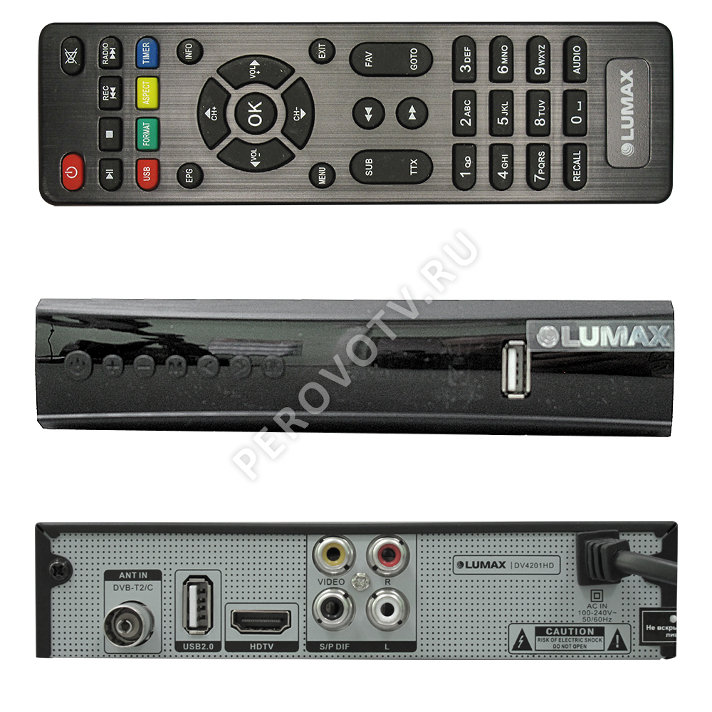 Ресивер LUMAX DV4201HD (DVB-T2, DVB-C)