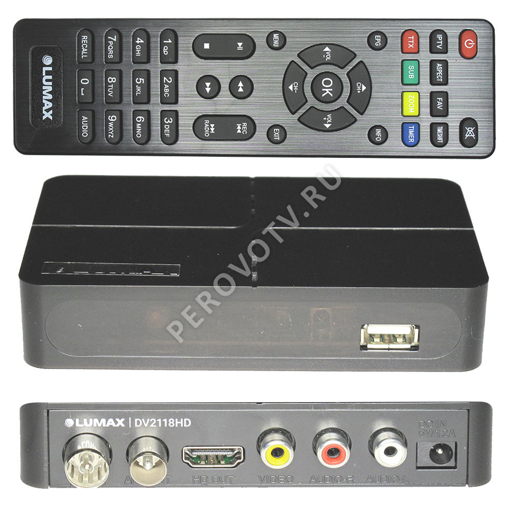 Ресивер LUMAX DV-2118 HD (DVB-T2, Wi-Fi)
