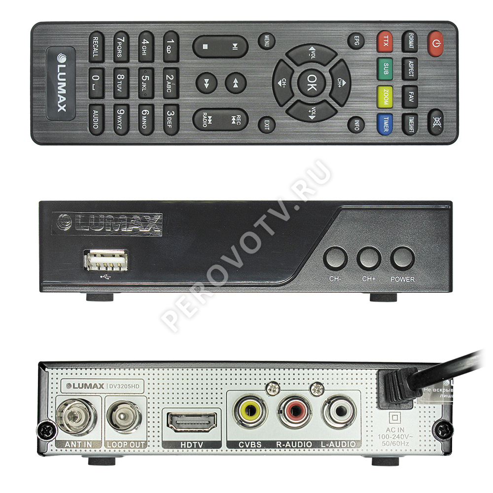 Ресивер LUMAX DV-3205 HD (DVB-T2, DVB-C, Wi-Fi)