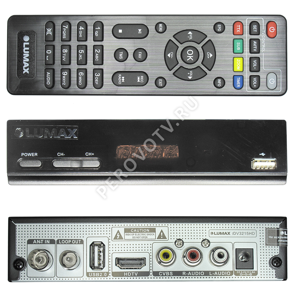 Ресивер LUMAX DV-3215 HD (DVB-T2, DVB-C, Wi-Fi)