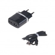 Блок питания сетевой 2 USB HOCO, C12, 2400mA, пластик, micro USB, чёрный (C12 BLK micro)