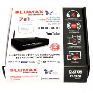 Ресивер LUMAX DV-4210 HD (DVB-T2, DVB-C, встр. Wi-Fi, обуч. пульт), вид 7