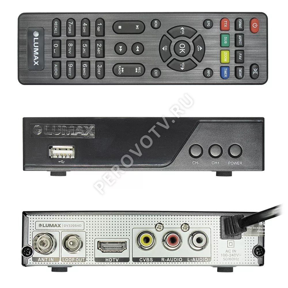 Ресивер LUMAX DV-3205 HD (DVB-T2, DVB-C, Wi-Fi) купить в интернет магазине.  Характеристики ресивер lumax dv-3205 hd (dvb-t2, dvb-c, wi-fi) [Цифровые  ресиверы (DVB-T2)]